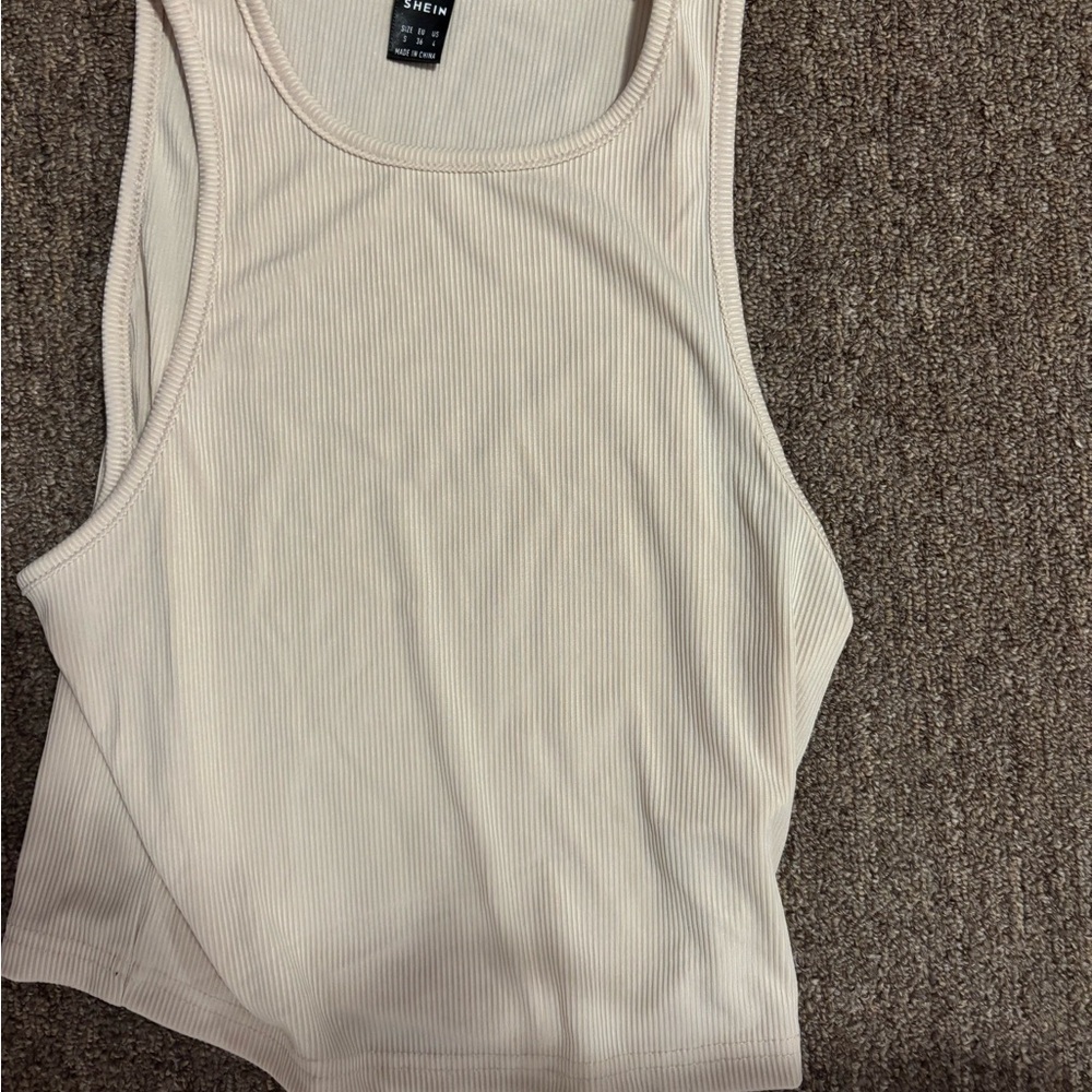 SHEIN Women's Cream Tank Top
